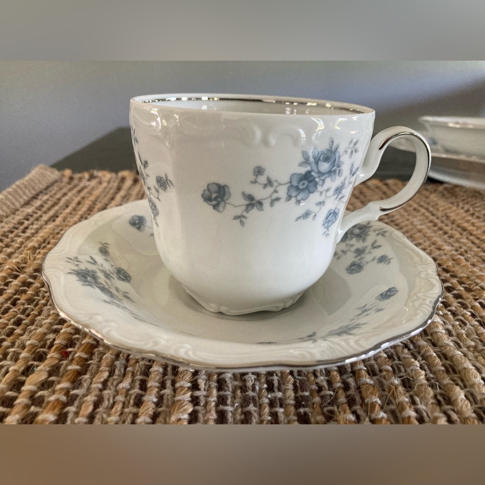 Vintage Johann Havilland Blue Garland 5 Piece Place Setting - Picture 10 of 11